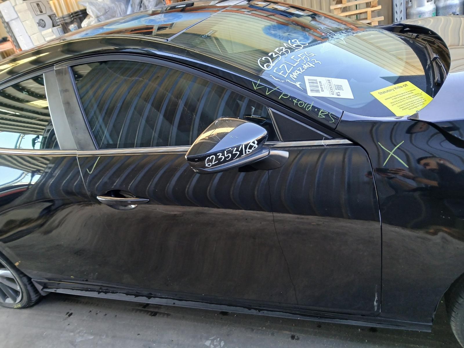 MAZDA 3 RIGHT FRONT DOOR BP, HATCH, 03/19- 19 20 21 22 23 24 25 26